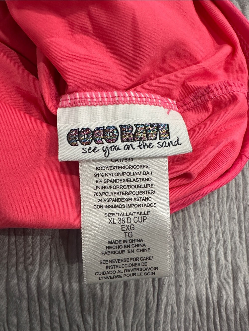 Coco Rave Hot Pink Strapless Ruffle One-Piece Swimsuit - Picture 4 of 4